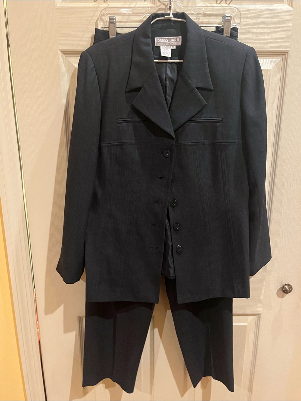 Dress Barn Dark Blue/Navy Women's Pantsuit Two-Piece Jacket and Pants